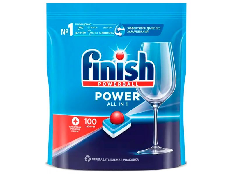 Таблетки для посудомоечных машин Finish Power, 100 шт Таблетки для посудомоечных машин Finish Power, 100 шт