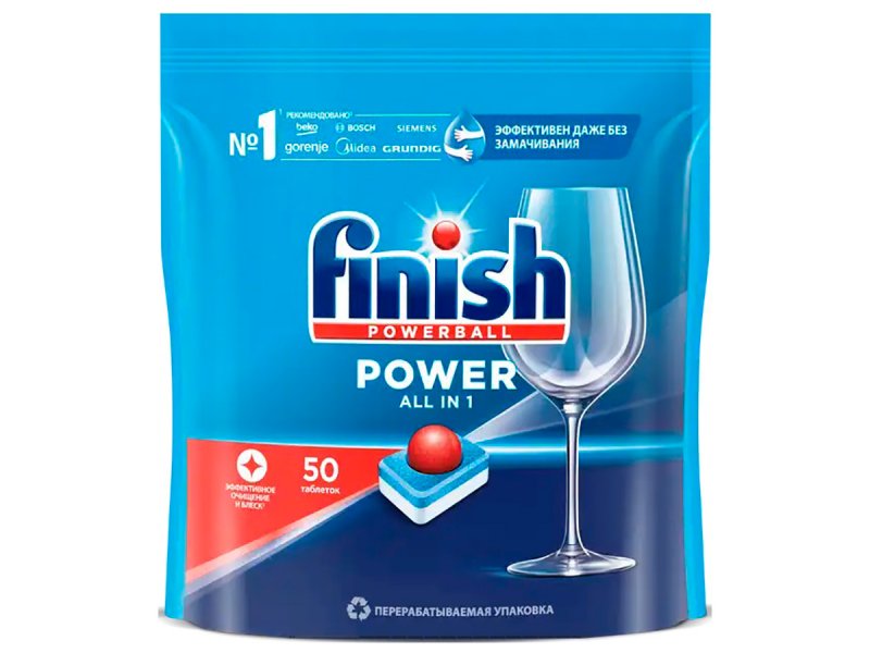 Таблетки для посудомоечных машин Finish Power, 50 шт Таблетки для посудомоечных машин Finish Power, 50 шт