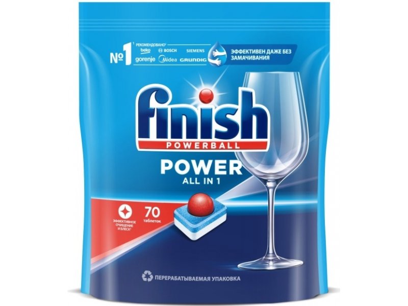 Таблетки для посудомоечных машин Finish Power, 70 шт Таблетки для посудомоечных машин Finish Power, 70 шт