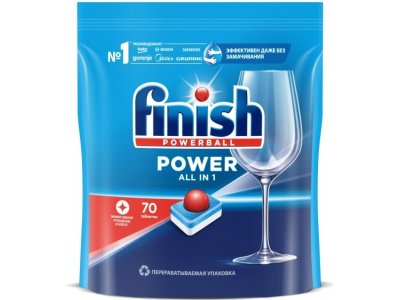 Таблетки для посудомоечных машин Finish Power, 70 шт Таблетки для посудомоечных машин Finish Power, 70 шт