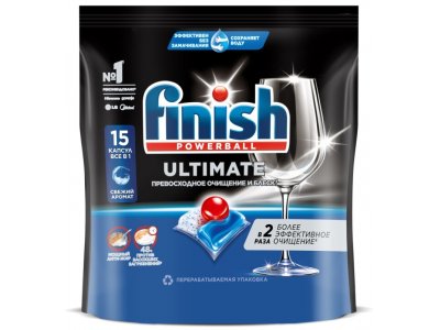 Таблетки для посудомоечных машин Finish Ultimate, 15 шт