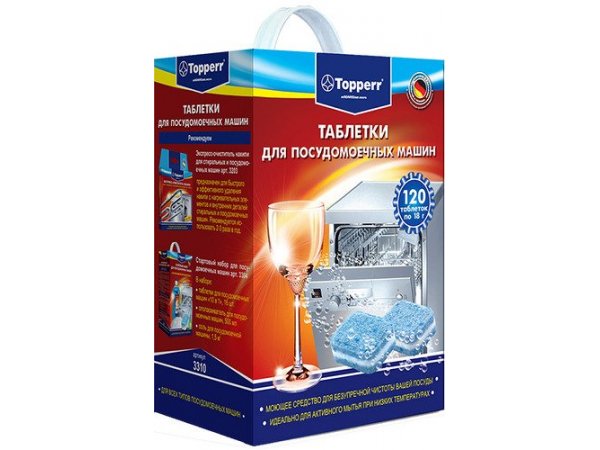 Таблетки для посудомоечных машин Topperr 3310 (120 шт.) Таблетки для посудомоечных машин Topperr 3310 (120 шт.)
