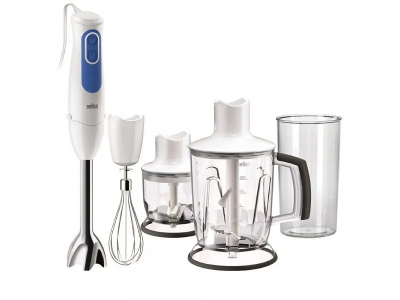 Блендер Braun MQ3045WH Aperitive белый/синий