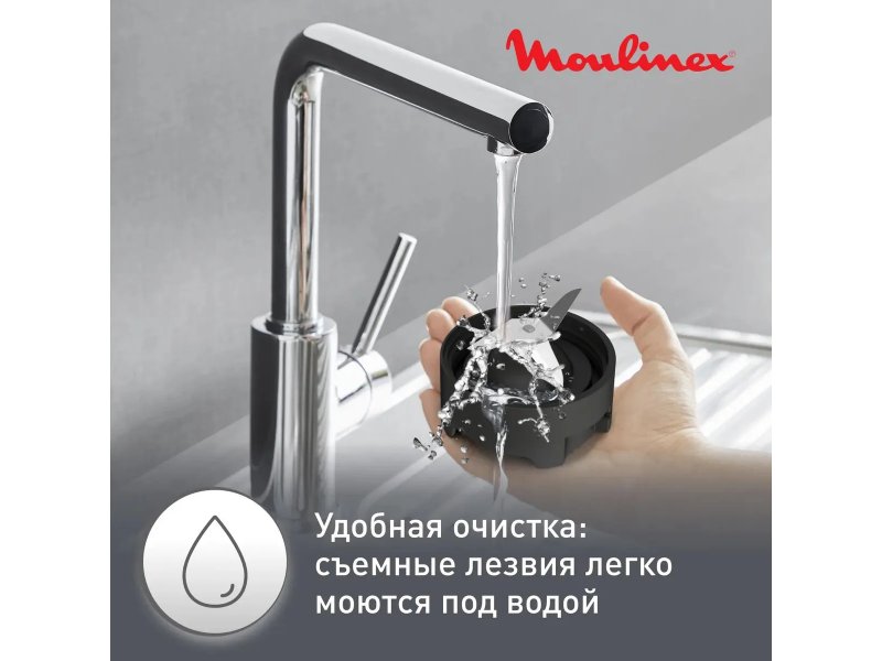 Стационарный блендер Moulinex LM15FD10 300Вт серебристый/черный Стационарный блендер Moulinex LM15FD10 300Вт серебристый/черный