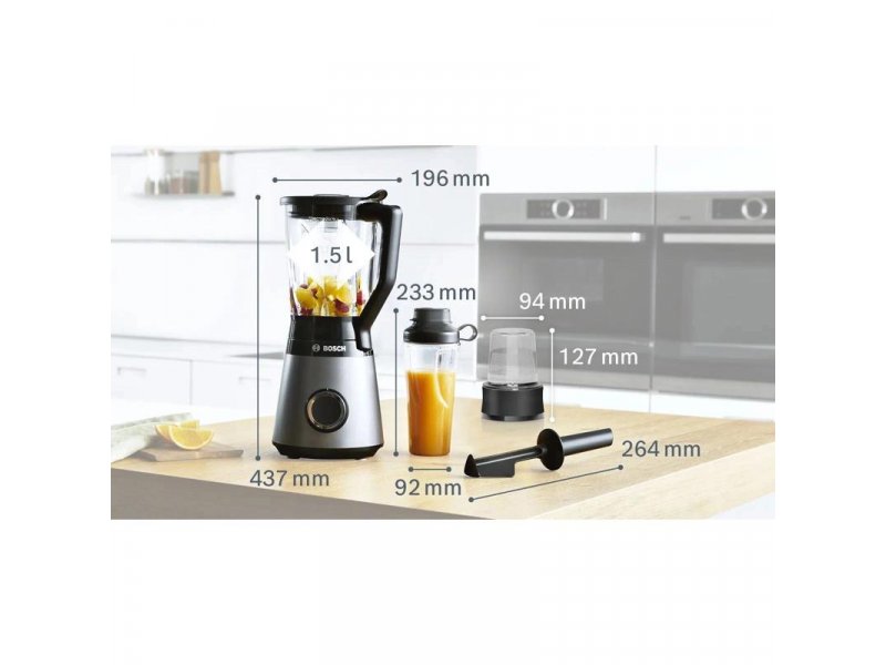 Стационарный блендер Bosch MMB6177S 1200Вт серебристый