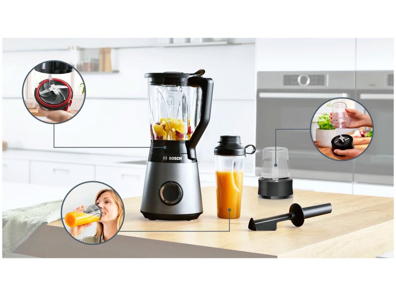 Стационарный блендер Bosch MMB6177S 1200Вт серебристый