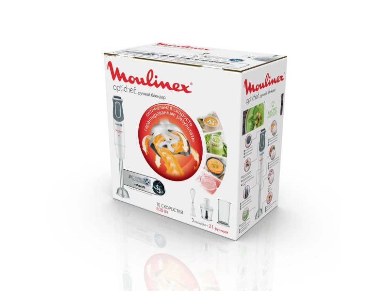 Погружной блендер Moulinex DD642132 800Вт белый