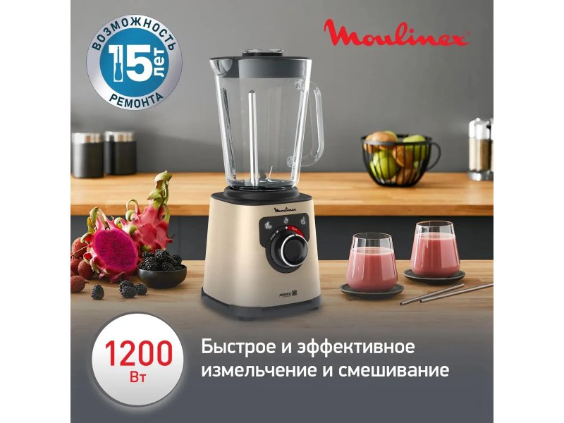 Высокоскоростной блендер Moulinex LM871A10 1200Вт золотистый