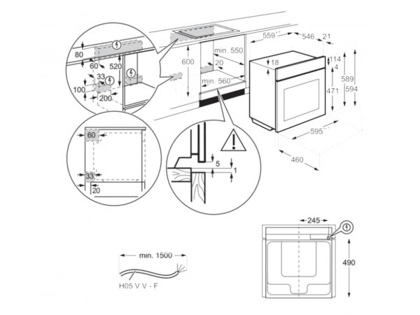 Электрический духовой шкаф Electrolux OEF5E50Z