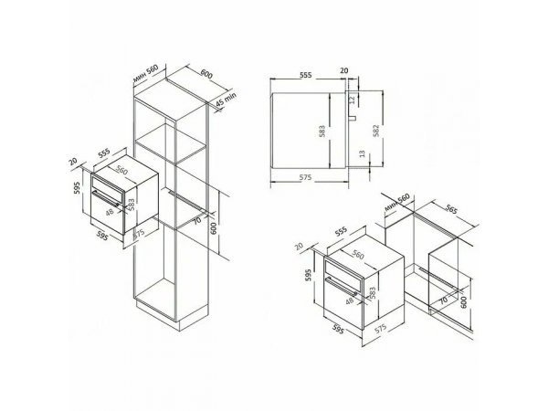 Электрический духовой шкаф Evelux EO 612 EB Электрический духовой шкаф Evelux EO 612 EB