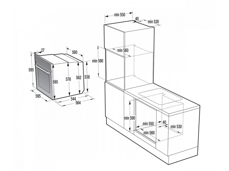Электрический духовой шкаф Gorenje BSA6747DGWI