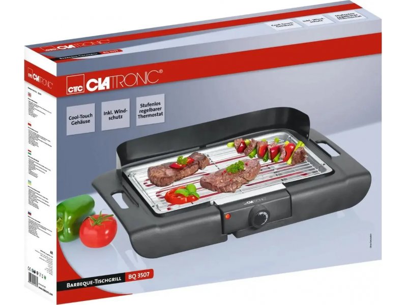 Электрогриль Clatronic BQ 3507 черный