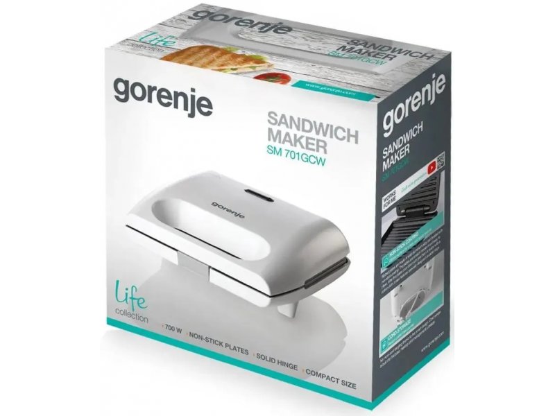 Электрогриль Gorenje SM701GCW белый