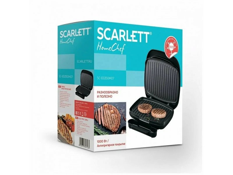 Электрогриль Scarlett SC-EG350M08 черный Электрогриль Scarlett SC-EG350M08 черный