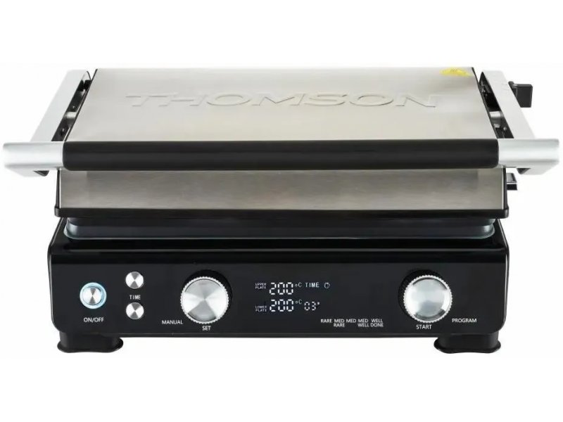 Электрогриль Thomson GC30E01 черный и серебристый