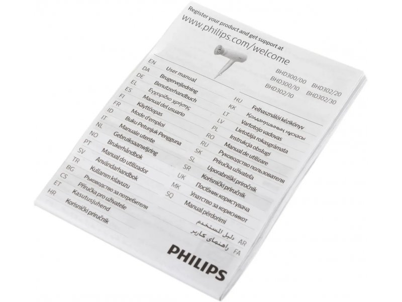 Фен Philips BHD300/10 белый