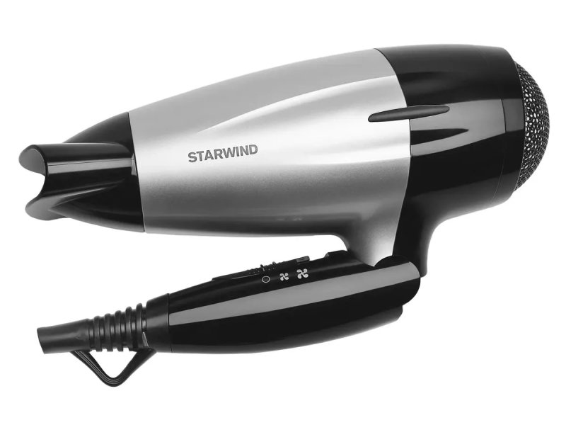 Фен StarWind SHD 6110 черный и серебристый