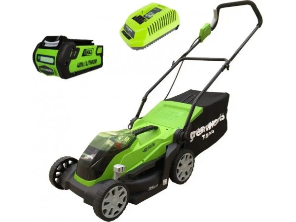 Электрическая газонокосилка Greenworks G40LM35K2 Электрическая газонокосилка Greenworks G40LM35K2