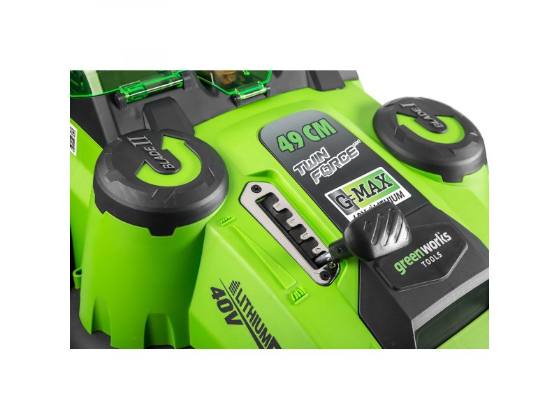 Электрическая газонокосилка Greenworks G40LM49DBK4 TwinForce c 1хАКБ 4 Ач и ЗУ (2500207VB) Электрическая газонокосилка Greenworks G40LM49DBK4 TwinForce c 1хАКБ 4 Ач и ЗУ (2500207VB)