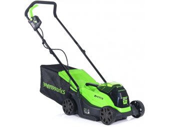 Электрическая газонокосилка Greenworks GD24LM33K2 Электрическая газонокосилка Greenworks GD24LM33K2