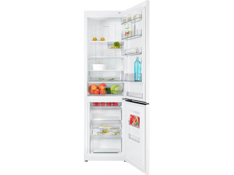 Атлант XM-4626-109-ND заполненный продуктами — фрукты, овощи, напитки, демонстрация вместимости