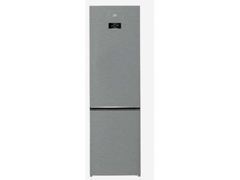 Beko B3RCNK405HDX серый двухкамерный холодильник с металлическим корпусом и внешним LED-дисплеем