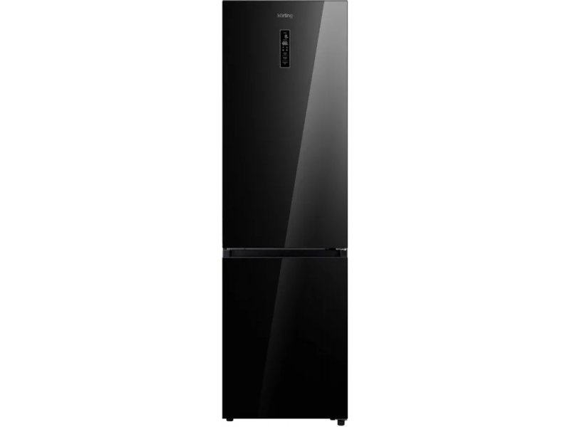 Холодильник Korting KNFC 62029 GN черное стекло