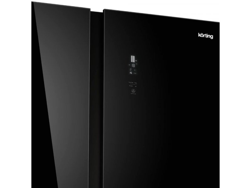 Холодильник Korting KNFS 93535 GN черный стекло Холодильник Korting KNFS 93535 GN черный стекло