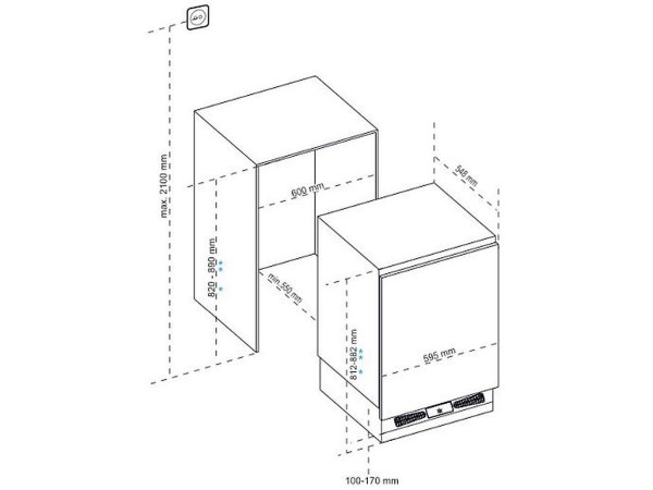 Встраиваемый холодильник Korting KSI 8181