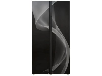 Холодильник Lex LSB530BLID WIND черный/рисунок
