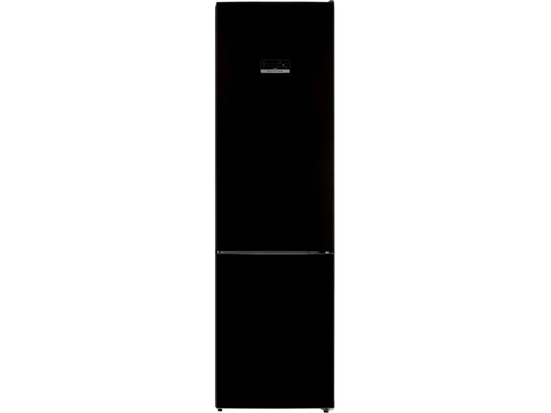 Schaub Lorenz SLU NBB3Y2 черный двухкамерный холодильник вид спереди металлический корпус