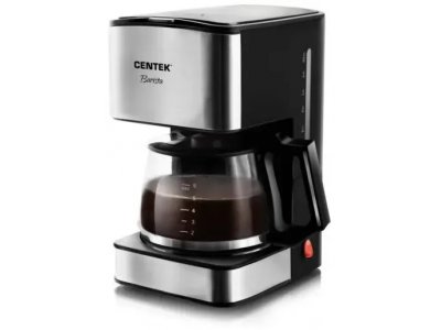 Кофеварка Centek CT-1144 серебристый /черный Кофеварка Centek CT-1144 серебристый /черный