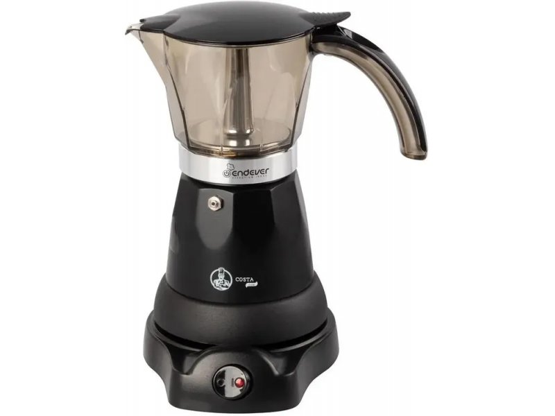 Кофеварка Endever Costa-1020 алюминий/черный Кофеварка Endever Costa-1020 алюминий/черный