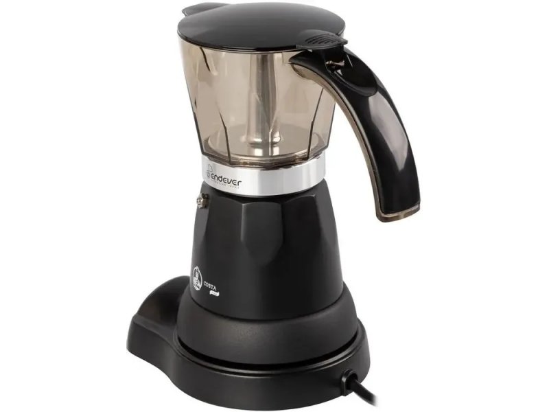 Кофеварка Endever Costa-1020 алюминий/черный Кофеварка Endever Costa-1020 алюминий/черный