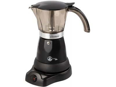 Кофеварка Endever Costa-1020 алюминий/черный Кофеварка Endever Costa-1020 алюминий/черный