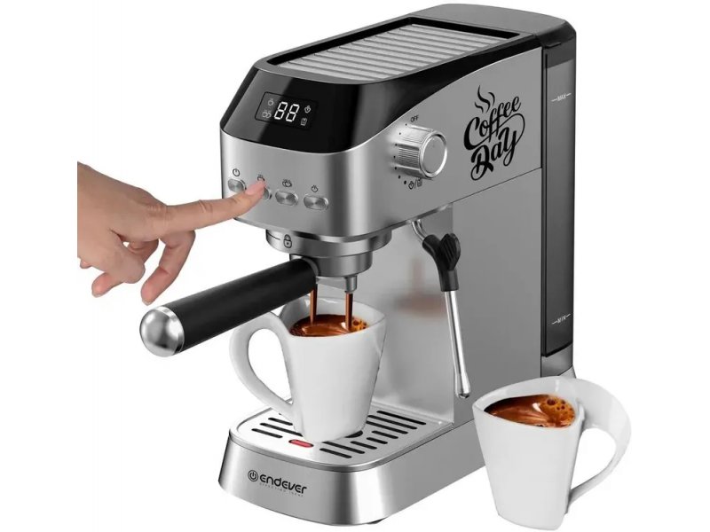 Кофеварка Endever Costa-1089 стальной /черный Кофеварка Endever Costa-1089 стальной /черный