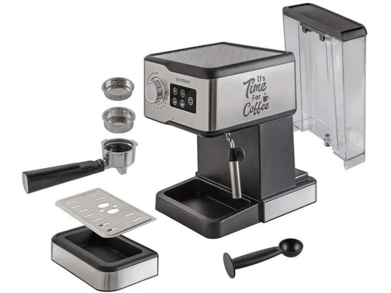 Кофеварка Endever Costa-1095 стальной /черный Кофеварка Endever Costa-1095 стальной /черный
