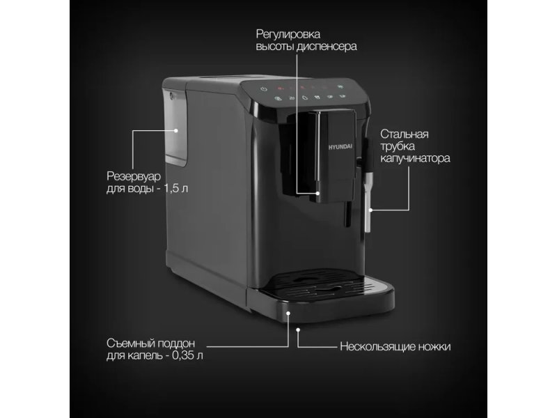 Кофемашина Hyundai HAM-4001 черный