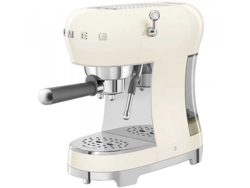 Кофемашина Smeg ECF02CREU кремовый/серебристый Кофемашина Smeg ECF02CREU кремовый/серебристый