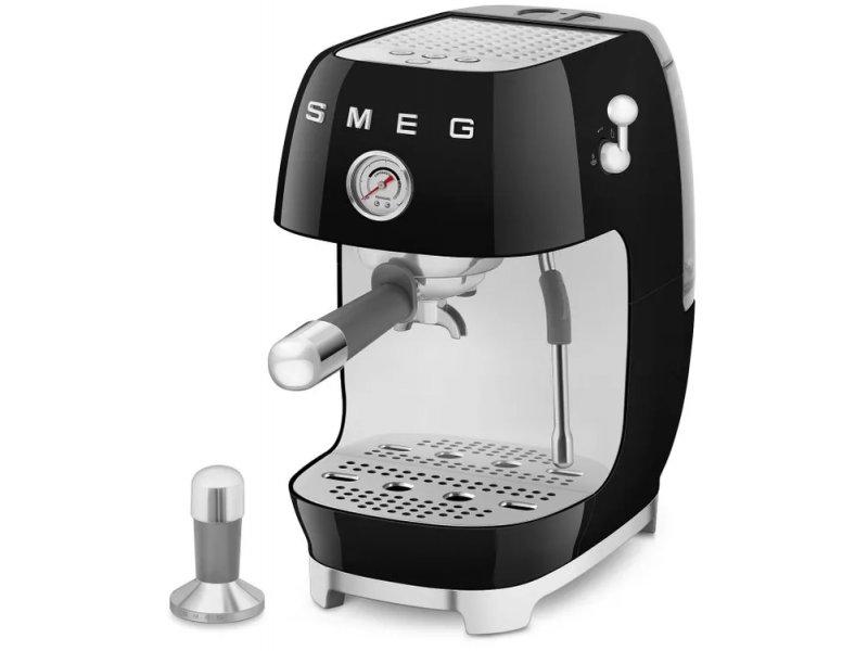 Кофемашина Smeg ECF03BLEU черный/серебристый Кофемашина Smeg ECF03BLEU черный/серебристый