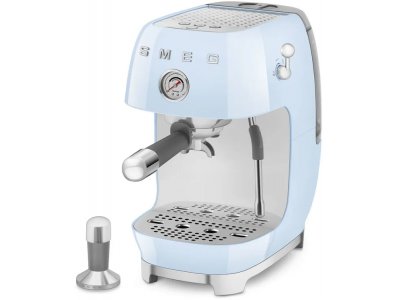 Кофемашина Smeg ECF03PBEU голубой/серебристый Кофемашина Smeg ECF03PBEU голубой/серебристый