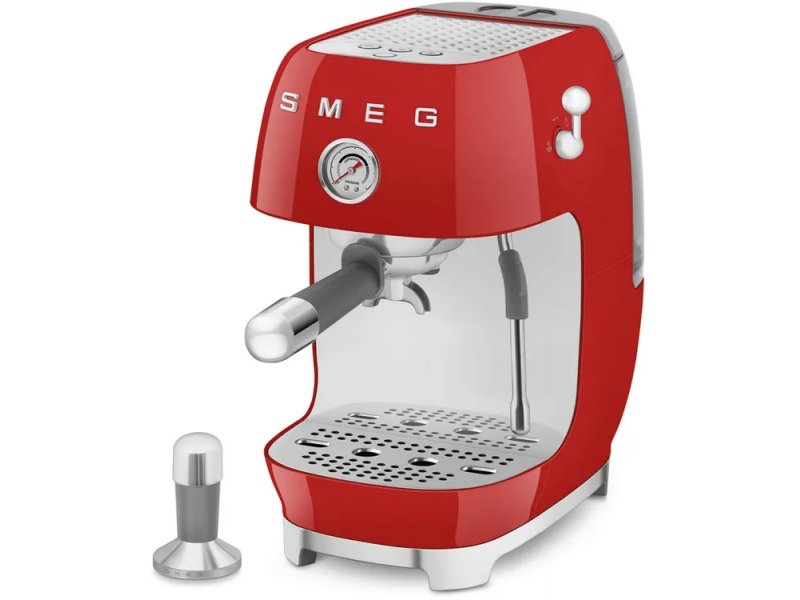 Кофемашина Smeg ECF03RDEU красный/серебристый Кофемашина Smeg ECF03RDEU красный/серебристый