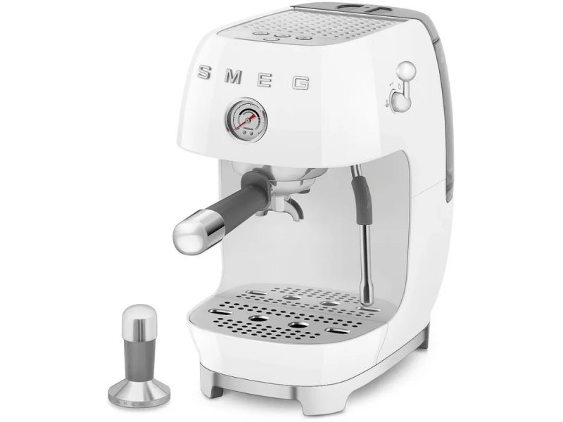 Кофемашина Smeg ECF03WHEU белый/серебристый Кофемашина Smeg ECF03WHEU белый/серебристый