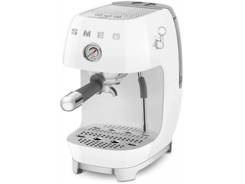Кофемашина Smeg ECF03WHEU белый/серебристый