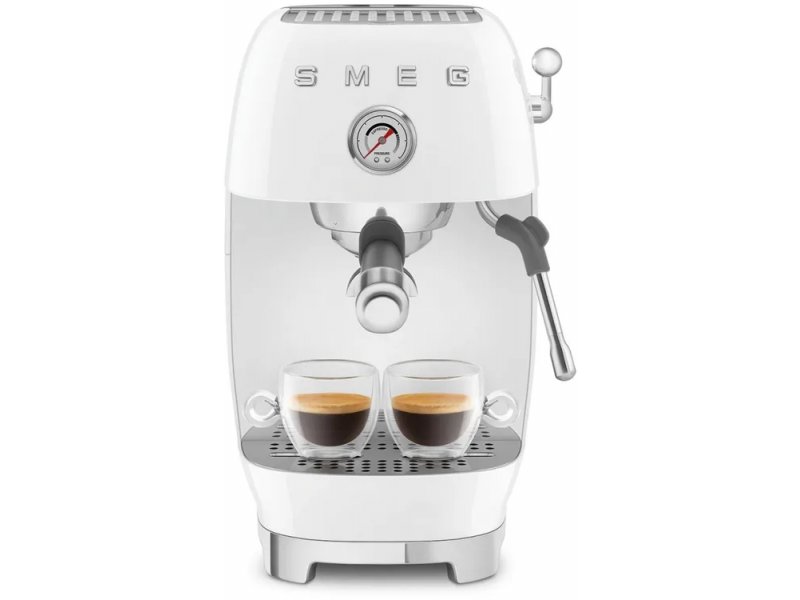 Кофемашина Smeg ECF03WHEU белый/серебристый