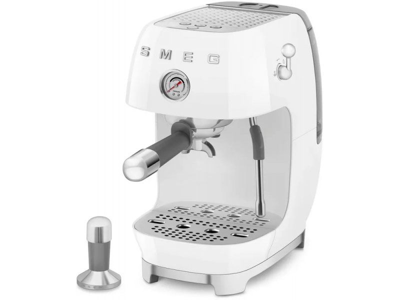 Кофемашина Smeg ECF03WHEU белый/серебристый
