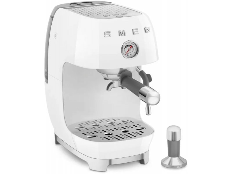 Кофемашина Smeg ECF03WHEU белый/серебристый