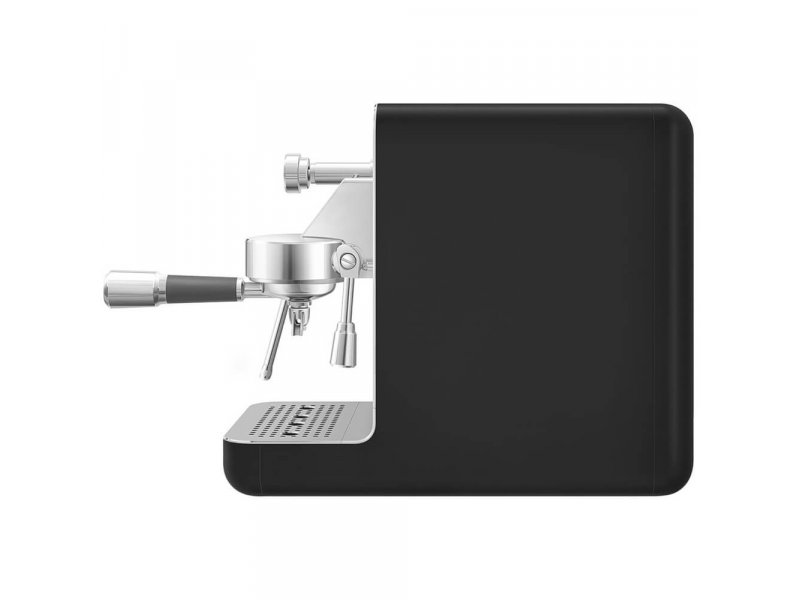 Smeg EMC02BLMEU — правый профиль, паровая трубка и группа для кофе