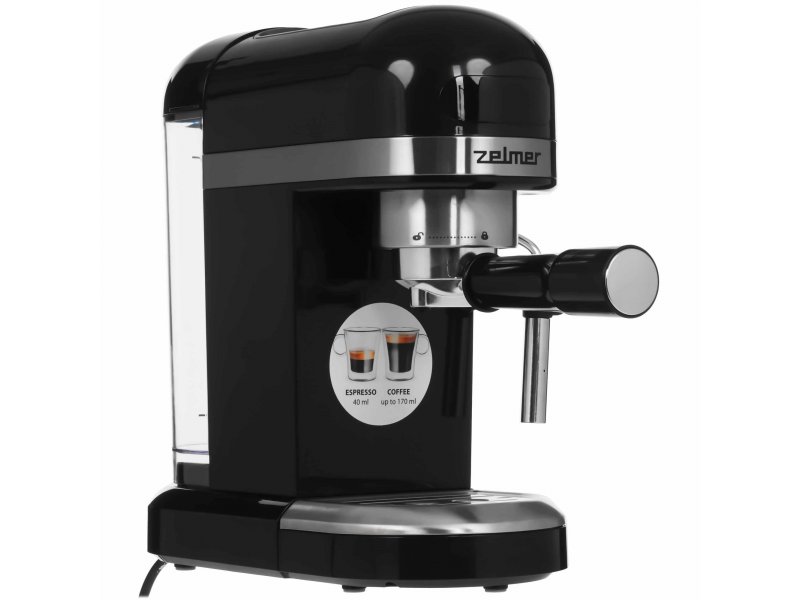 Zelmer ZCM7295 рожковая кофеварка черный корпус портафильтр и паровая трубка