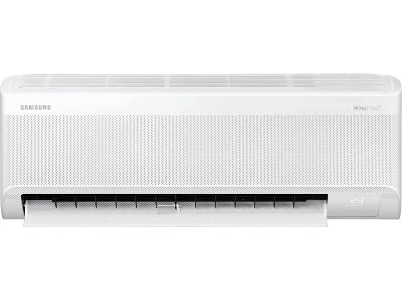 Samsung AR60F09C1DW нижняя воздухозаборная панель с жалюзи в открытом положении вид спереди